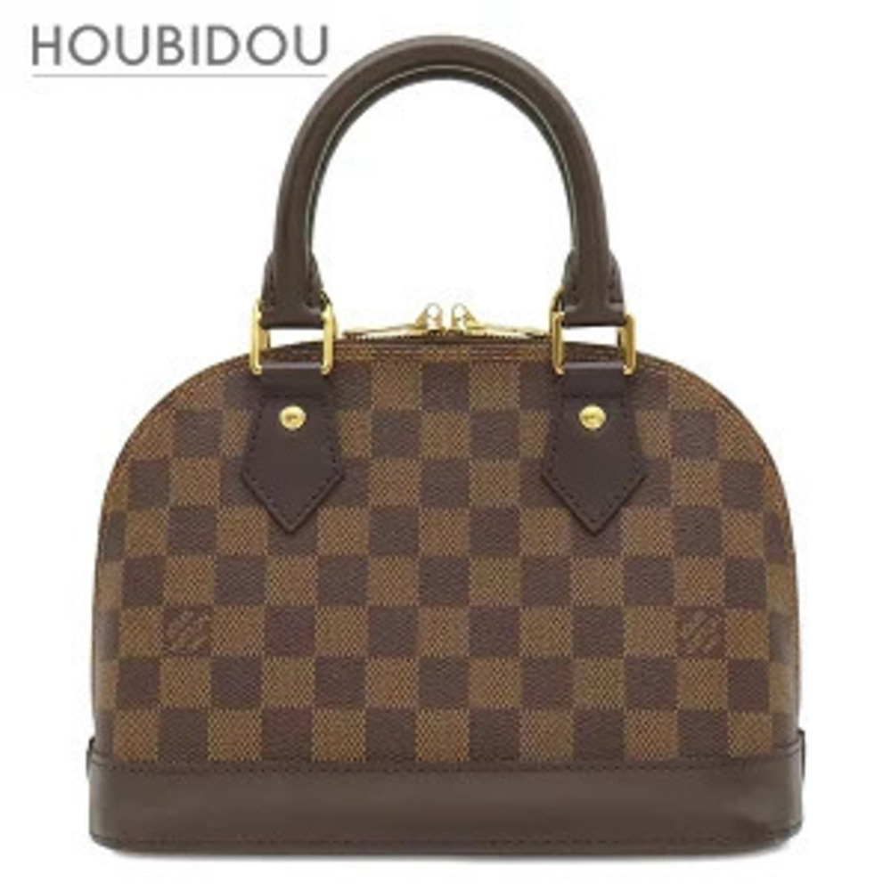 Louis Vuitton Alma bag Damier canvas Ebene Brown shoulder handbag